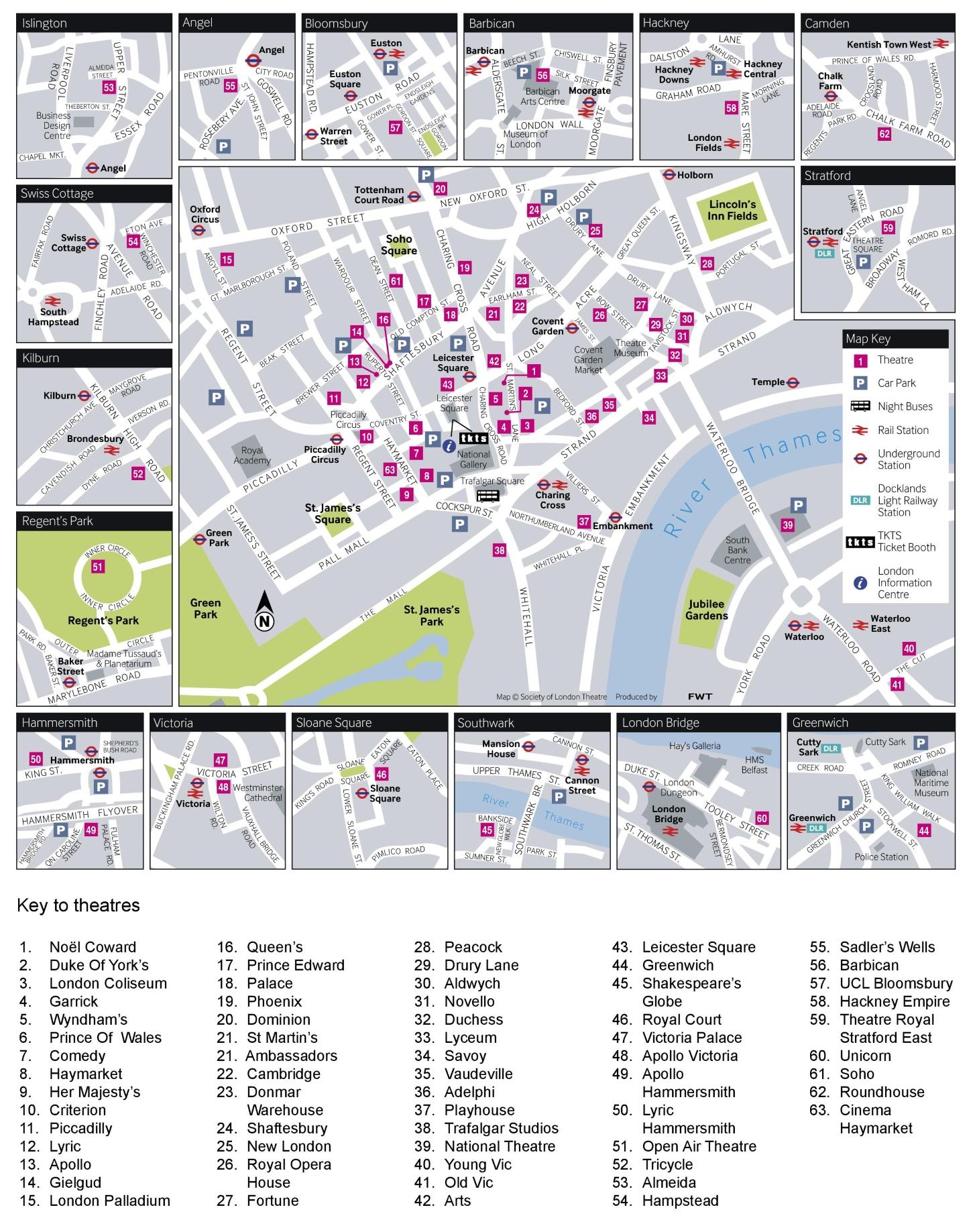 Kort Over London Teatre Kort Af Teatre I London England kort-over-london-teatre-kort-af-teatre-i-london-england